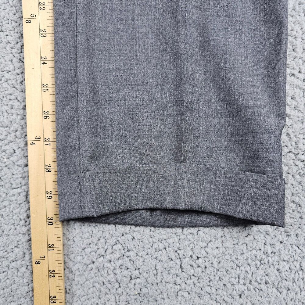 Samuelsohn Dress Pants Mens 34x30 Gray REDA 110s Wool Italian Cuffed Performance - Picture 13 of 16